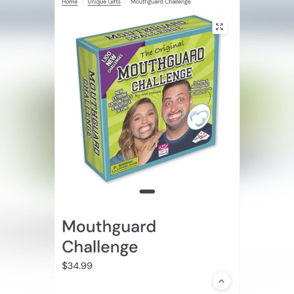 Mouth Guard Challenge Board Game. NWT.